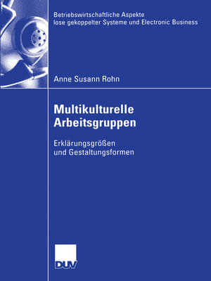 cover image of Multikulturelle Arbeitsgruppen